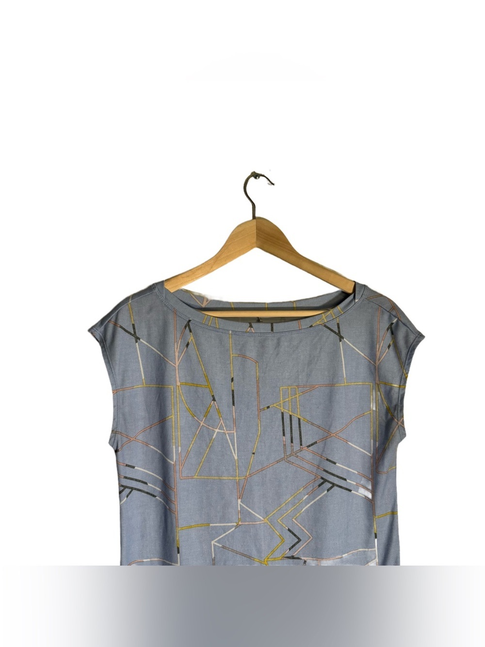 Prana Sanna Dress Women's Small Sleeveless Shift Blue Geometric Beach Travel - Picture 4 of 6